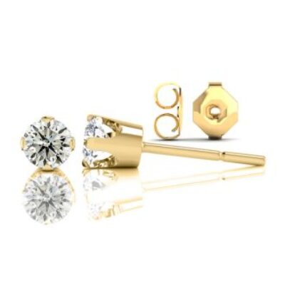 Nearly 1/2ct Diamond Stud Earrings in 14k Yellow Gold | SuperJeweler.com