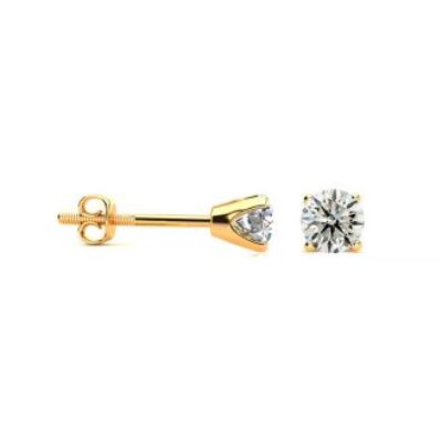 Diamond Stud Earrings | 1/4 Carat Diamond Stud Earrings In 14 Karat Yellow Gold | SuperJeweler