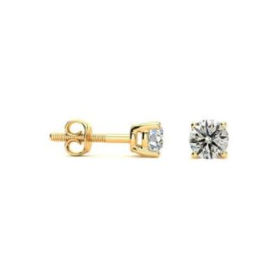 Diamond Stud Earrings | 1/3 Carat Diamond Stud Earrings In 14 Karat Yellow Gold | SuperJeweler