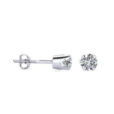 Diamond Stud Earrings | Nearly 1/3 Carat Diamond Stud Earrings In 14 Karat White Gold | SuperJeweler