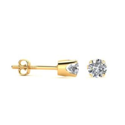 Diamond Stud Earrings | Nearly 1/2 Carat Diamond Stud Earrings In 14 Karat Yellow Gold | SuperJeweler