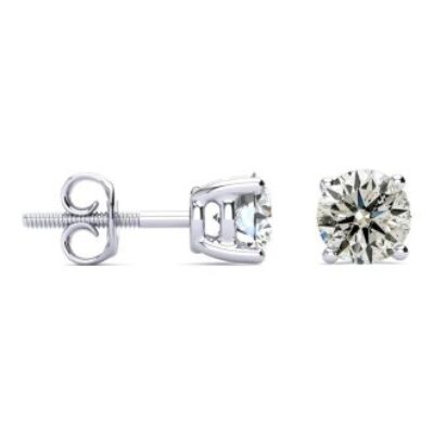 Diamond Stud Earrings | 1 1/4 Carat Diamond Stud Earrings In 14 Karat White Gold | SuperJeweler