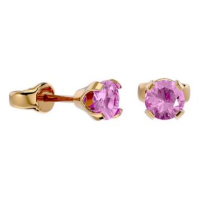 0.50ct Pink Topaz Stud Earrings in 14k Yellow Gold Filled | SuperJeweler