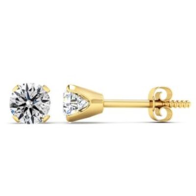 Diamond Stud Earrings | Nearly 1 Carat Diamond Stud Earrings In 14 Karat Yellow Gold | SuperJeweler