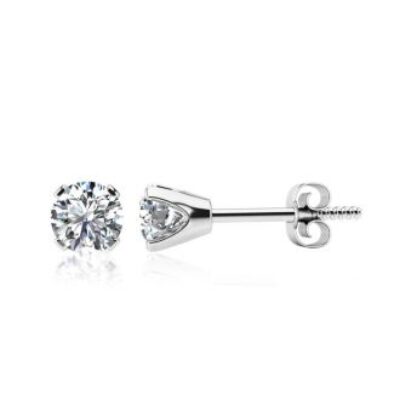 Diamond Stud Earrings | 1 1/4 Carat Colorless Diamond Stud Earrings In 14 Karat White Gold | SuperJeweler