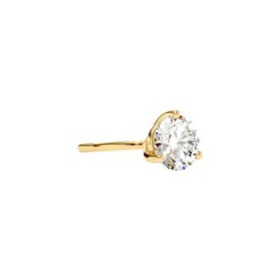 Moissanite Earrings | 1/2 Carat Moissanite Martini Single Stud Earring In 14K Yellow Gold  | Lowest Moissanite Earring Prices | SuperJeweler