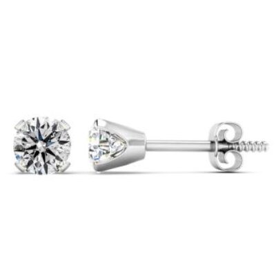 Diamond Stud Earrings | 1/2 Carat Stud Earrings In 14 Karat White Gold | SuperJeweler