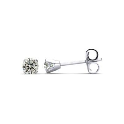 Nearly 1/4ct Diamond Stud Earrings, 14K White Gold Filled | SuperJeweler.com