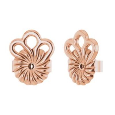 14K Rose Gold 8mm Earring Stabilizer Backs For Heavy Earrings | SuperJeweler