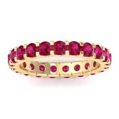 Ruby Eternity Ring | 1 Carat Ruby Eternity Ring Size 4