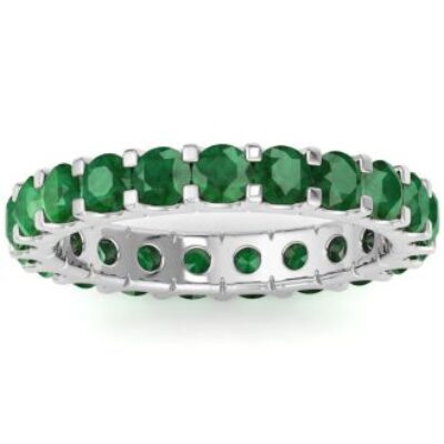 Emerald Eternity Ring | 2 Carat Emerald Eternity Ring Size 6