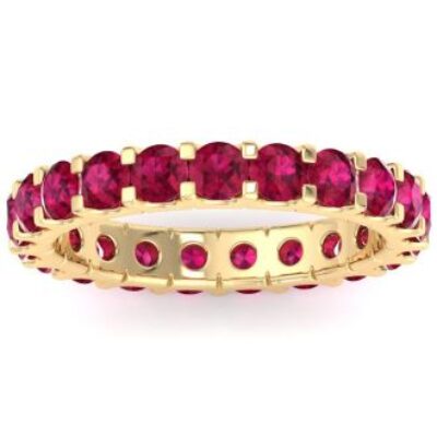 Ruby Eternity Ring | 2 Carat Ruby Eternity Ring Size 4.5