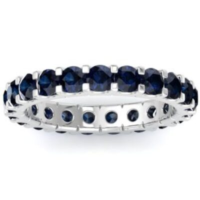 Sapphire Eternity Ring | 2 Carat Sapphire Eternity Ring Size 7.5