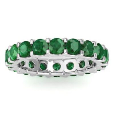 Emerald Eternity Ring | 3 Carat Emerald Eternity Ring Size 9