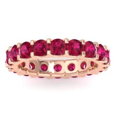 Ruby Eternity Ring | 3 Carat Ruby Eternity Ring Size 4