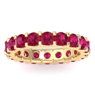 Ruby Eternity Ring | 3 Carat Ruby Eternity Ring Size 4.5