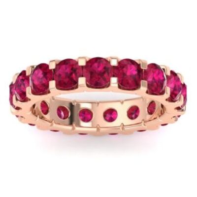 Ruby Eternity Ring | 4 Carat Ruby Eternity Ring Size 4