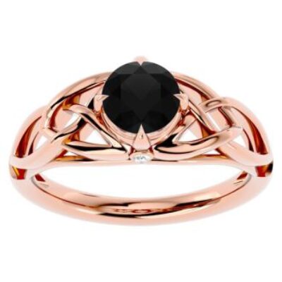 Black Diamond Rings | 1 Carat Celtic Love Knot Black Diamond Ring