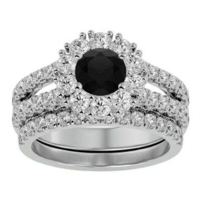 Black Diamond Rings | 2 1/2 Carat Black Diamond Bridal Set