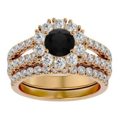 Black Diamond Rings | 2 1/2 Carat Black Diamond Bridal Set