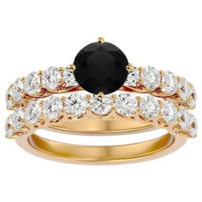 Black Diamond Rings | 2 1/2 Carat Black Diamond Bridal Set