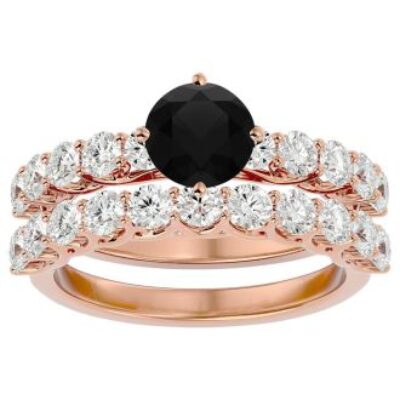 Black Diamond Rings | 2 1/2 Carat Black Diamond Bridal Set