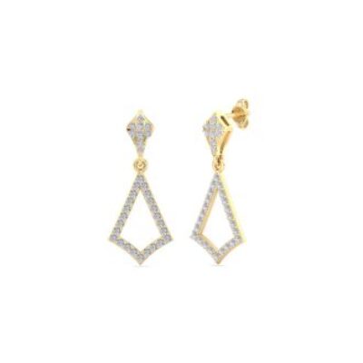 Diamond Drop Earrings | Diamond Chandelier Earrings In Gold