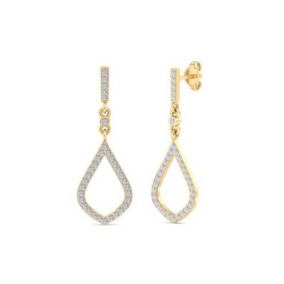 Diamond Drop Earrings | Diamond Chandelier Earrings In Gold