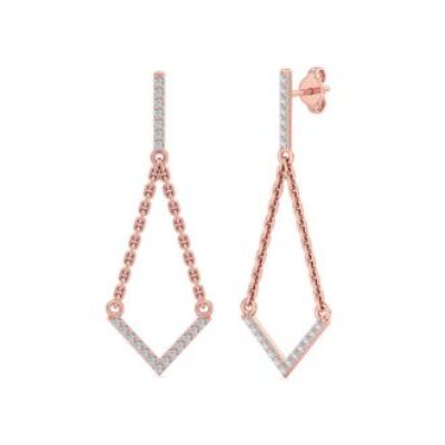 Diamond Drop Earrings | Diamond Chandelier Earrings In Gold