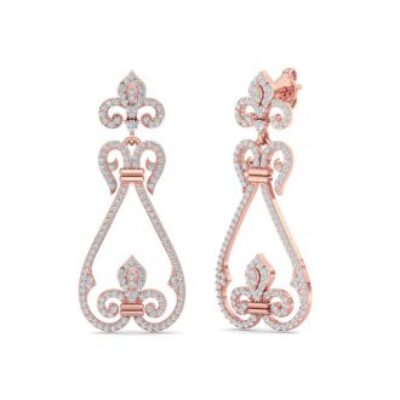 Diamond Drop Earrings | Diamond Chandelier Earrings In Gold