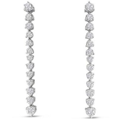 Diamond Drop Earrings | Diamond Chandelier Earrings In Gold