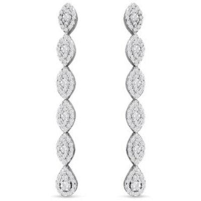 Diamond Drop Earrings | Diamond Chandelier Earrings In Gold