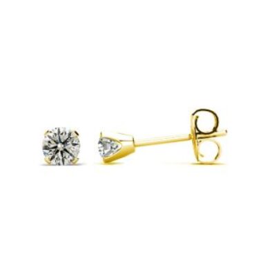 7 Point Diamond Stud Earrings Yellow Gold | SuperJeweler.com