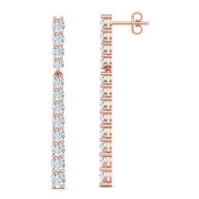 Diamond Bar Earrings | Diamond Bar Earrings In Gold