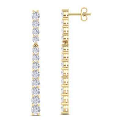 Diamond Bar Earrings | Diamond Bar Earrings In Gold