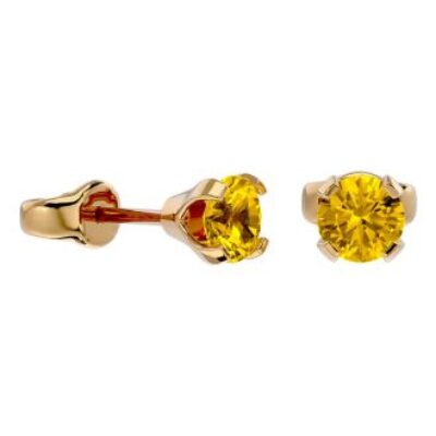 November Birthstone| .60ct Citrine Stud Earrings in 14k Yellow Gold Filled | SuperJeweler