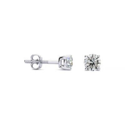 Diamond Stud Earrings | 1/4 Carat Diamond Stud Earrings In 14 Karat White Gold | SuperJeweler