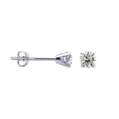 Diamond Stud Earrings | 1/4 Carat Diamond Stud Earrings In 14 Karat White Gold | SuperJeweler