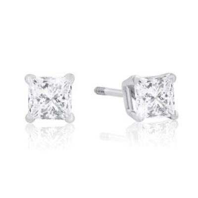 Diamond Stud Earrings | 1.30 Carat Colorless Diamond Stud Earrings In 14 Karat Yellow Gold | SuperJeweler