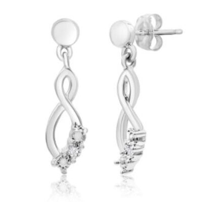 Diamond Accent Infinity Dangle Earrings | SuperJeweler