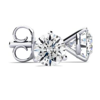 Diamond Stud Earrings | 4 Carat Diamond Martini Stud Earrings In 14 Karat White Gold | SuperJeweler