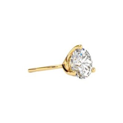 Moissanite Earrings | 1 Carat Moissanite Martini Single Stud Earring In 14K Yellow Gold  | Lowest Moissanite Earring Prices | SuperJeweler