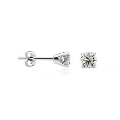 Diamond Stud Earrings | 1/3 Carat Diamond Stud Earrings In 14 Karat White Gold | SuperJeweler