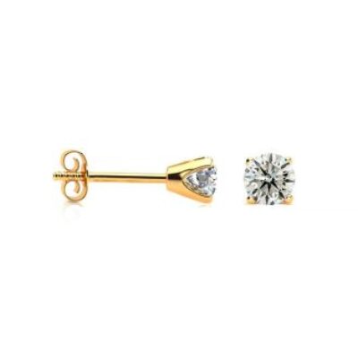 Diamond Stud Earrings | 1/3 Carat Diamond Stud Earrings In 14 Karat Yellow Gold | SuperJeweler