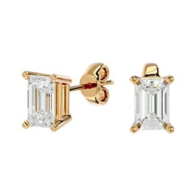 Diamond Stud Earrings | 1/2ct Princess Diamond Stud Earrings In 14k Yellow Gold, J/K, I1/I2 | SuperJeweler