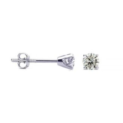 Diamond Stud Earrings | 1/3 Carat Colorless Diamond Stud Earrings In White Gold | SuperJeweler