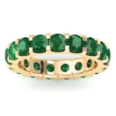 Emerald Eternity Ring | 4 Carat Emerald Eternity Ring Size 5.5