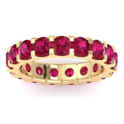 Ruby Eternity Ring | 4 Carat Ruby Eternity Ring Size 8.5