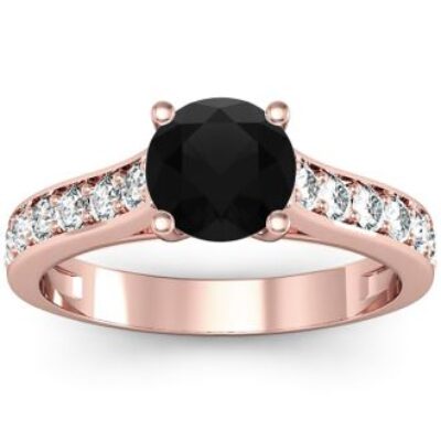 Black Diamond Rings | 1 1/2 Carat Round Shape Black Diamond Ring