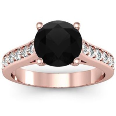 Black Diamond Rings | 2 1/2 Carat Round Shape Black Diamond Ring